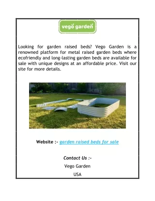 garden raised beds for sale  Vegogarden.com