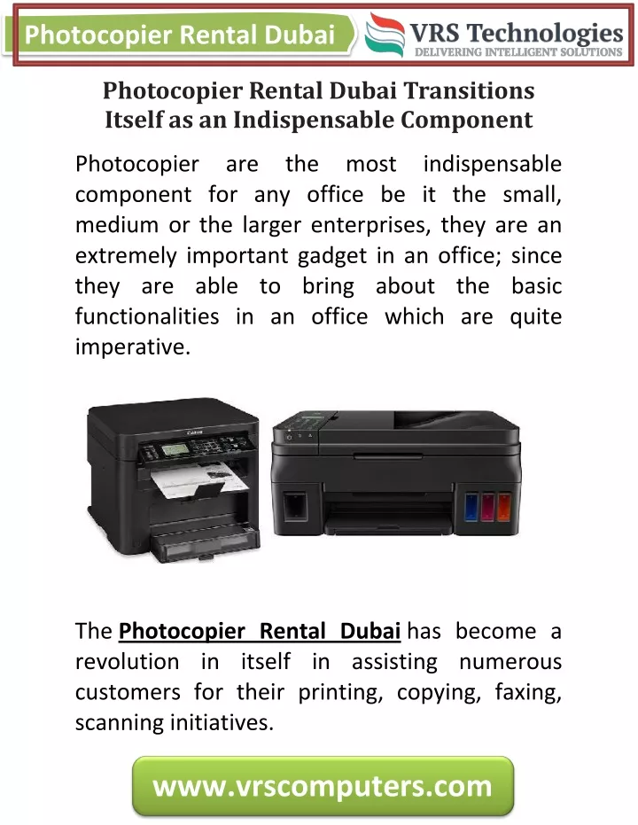 photocopier rental dubai