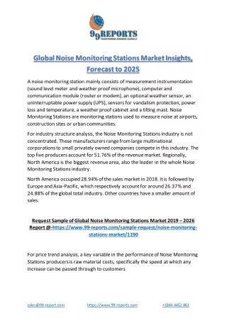 global noise monitoring stations market insights