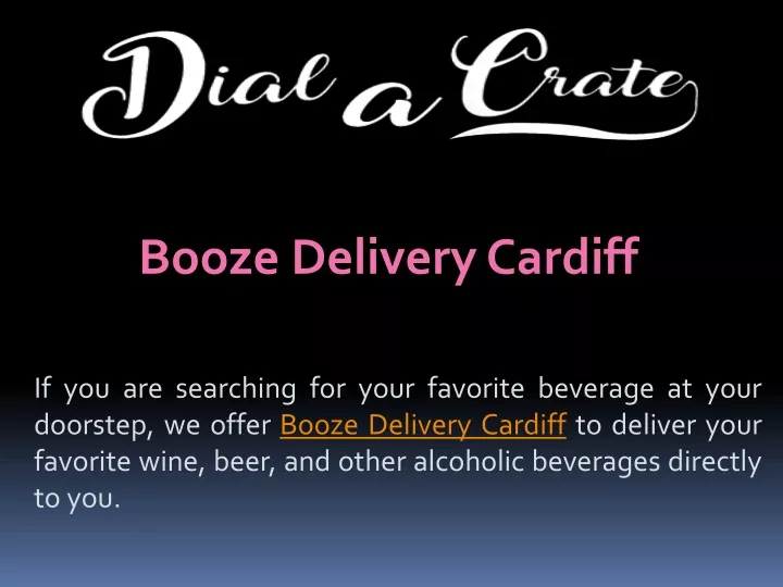 booze delivery cardiff