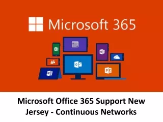 Microsoft Office 365 Support New Jersey - Continuous Networks