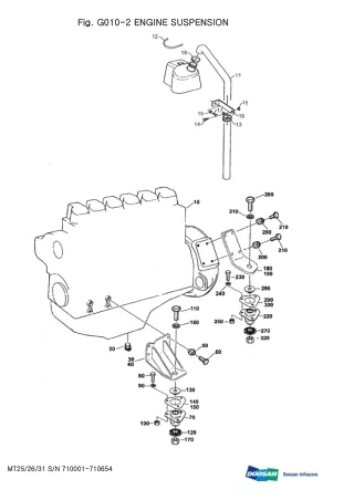 DAEWOO DOOSAN MT25 MOXY ARTICULATED DUMP TRUCK Parts Catalogue Manual - SN 710001-710654