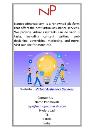 Virtual Assistance Services Namopadmavati.com