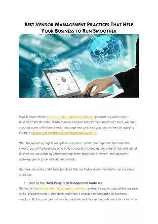 Best Vendor Management Practices That Help Your Business to Run Smoother
