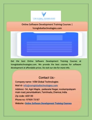online software development training courses