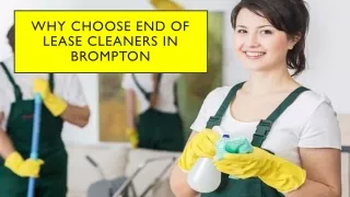 Why Choose End of Lease Cleaners in Brompton
