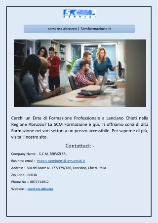 corsi oss abruzzo scmformazione it