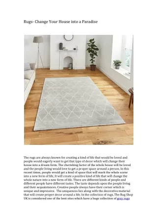 rugs change your house into a paradise