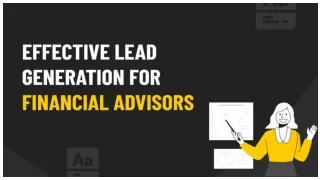 Lead Generation for Financial Advisors that works
