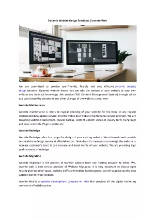 Dynamic Website Design Solutions