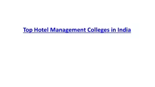 Top Hotel Management Colleges in India