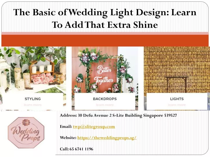 the basic of wedding light design learn