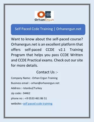 Self Paced Ccde Training | Orhanergun.net