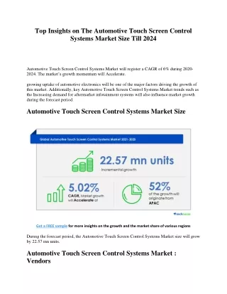 top insights on the automotive touch screen