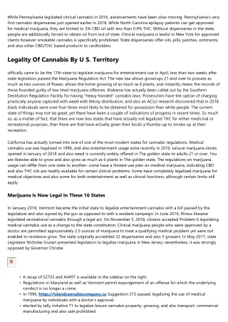 States Where Cannabis Is Legal. Medicinal & Entertainment Legalization Map