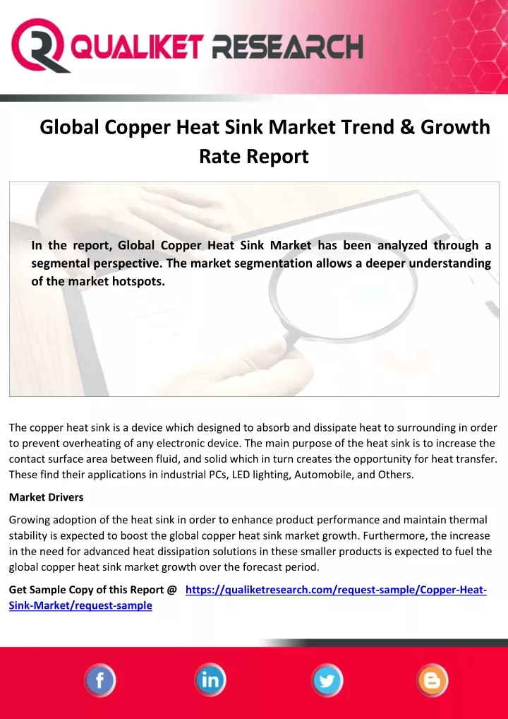 global copper heat sink market trend growth rate