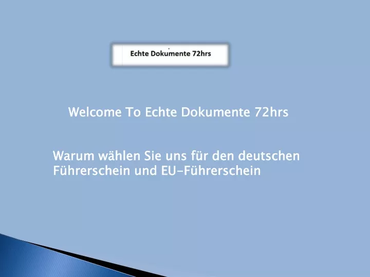 welcome to echte dokumente 72hrs