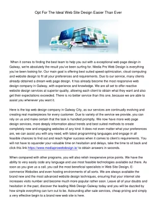 opt for the ideal web site design easier than ever