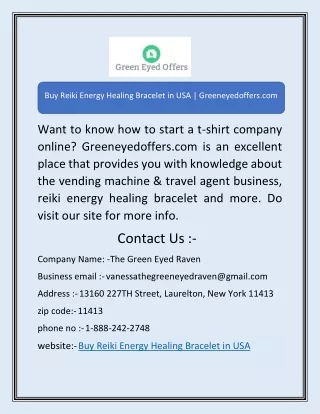 Buy Reiki Energy Healing Bracelet in USA | Greeneyedoffers.com