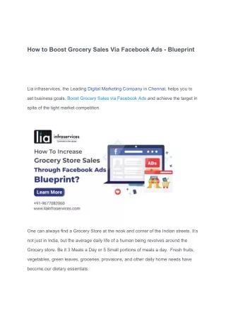 how to boost grocery sales via facebook