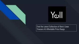 Find the Latest Collection of Men's Linen Trousers at Affordable Price Range |