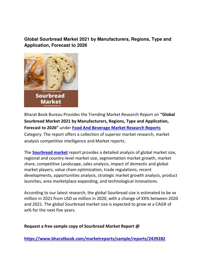 global sourbread market 2021 by manufacturers