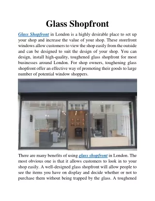 glass shopfront