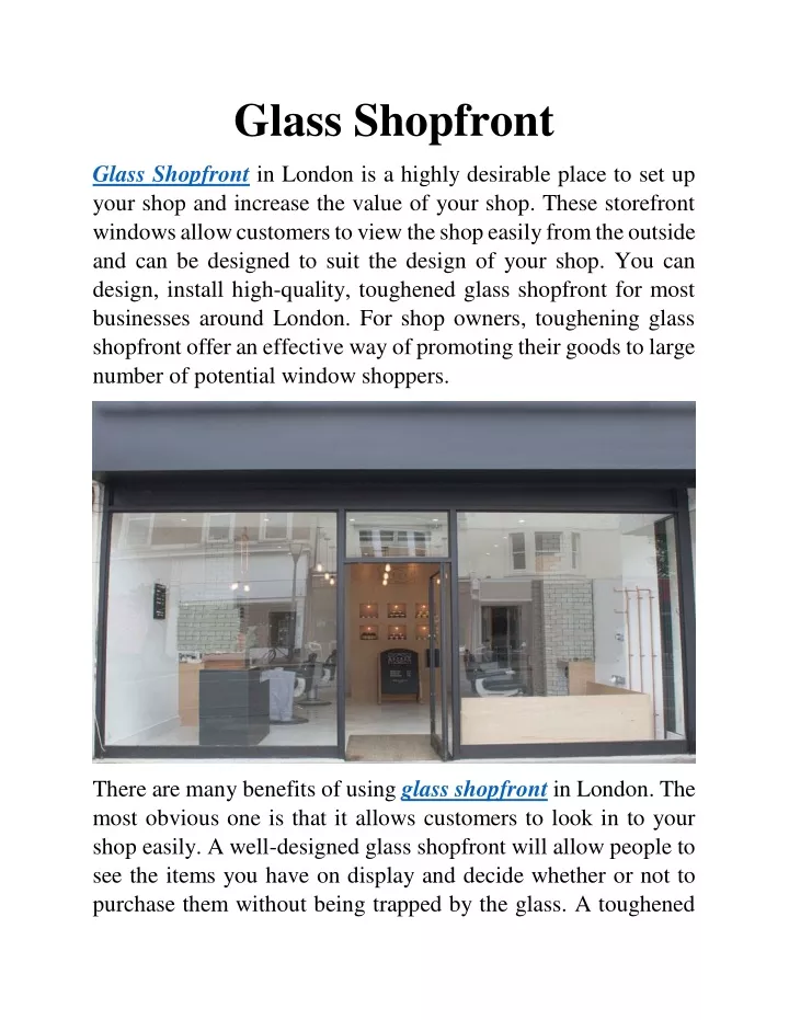 glass shopfront