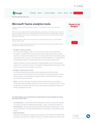 Microsoft Teams analytics tools - Beagle