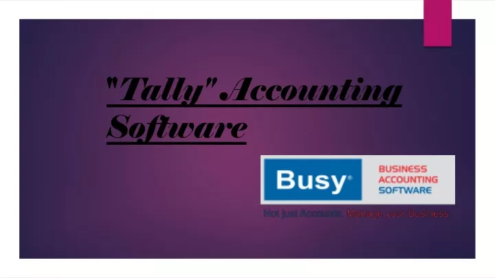 tally ppt presentation download free