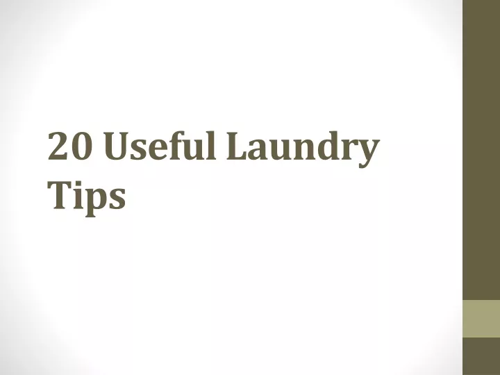 20 useful laundry tips