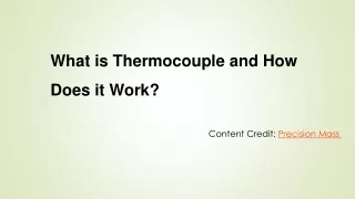 What is Thermocouple