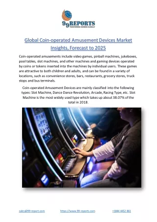 global coin operated amusement devices market