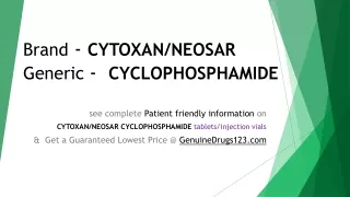 brand cytoxan neosar generic cyclophosphamide