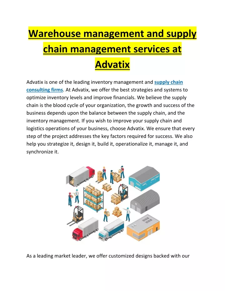 warehouse management and supply chain management