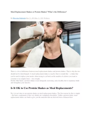 Diffference Between Meal Replacement and Protein Shakes _ Kapiva