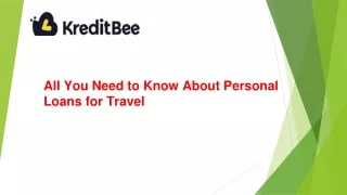 All You Need to Know About Personal Loans for Travel