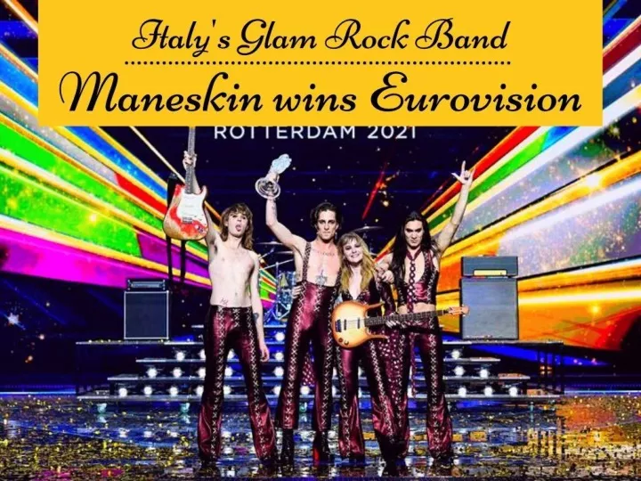 italy s glam rock band maneskin wins eurovision