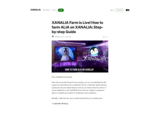 XANALIA Farm is Live! How to farm ALIA on XANALIA Step-by-step Guide