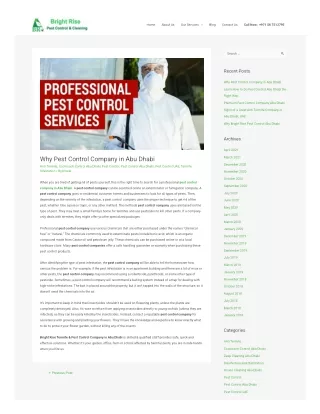 Pest Control Abu Dhabi