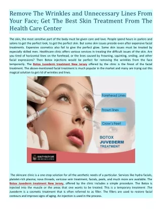 remove the wrinkles and unnecessary lines from