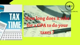 how long does it take for a cpa to do your taxes