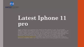 latest iphone 11 pro