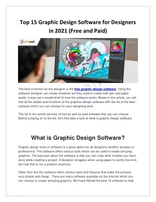 Top 15 Graphic Design Software for Designers in 2021