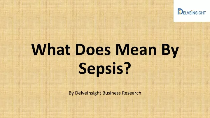 what does mean by sepsis