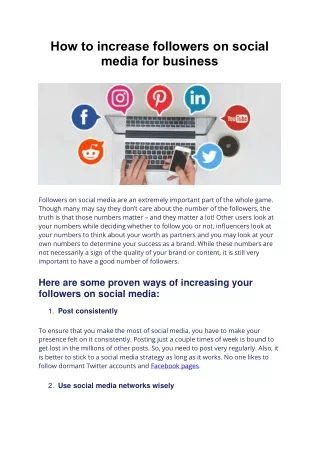 how to increase followers on social media