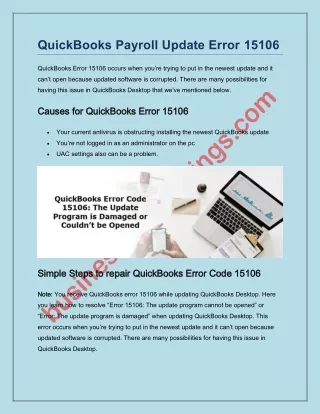 quickbooks payroll update error 15106