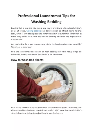 Professional Laundromat Tips for Washing Bedding - Prime Laundry