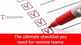 the ultimate checklist you need for remote teams