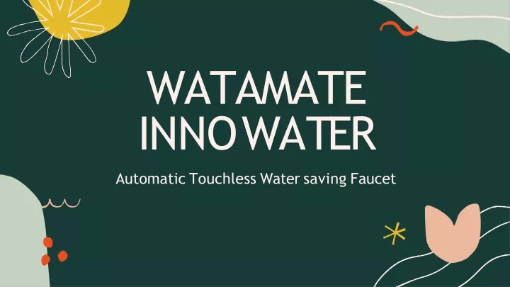 watamate i nn o w a t e r automatic touchless water saving faucet